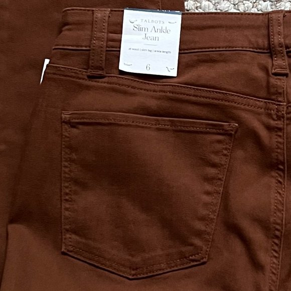TALBOTS - Slim Ankle Jeans - Tortoise Shell -- NEW with Tag - Picture 7 of 10